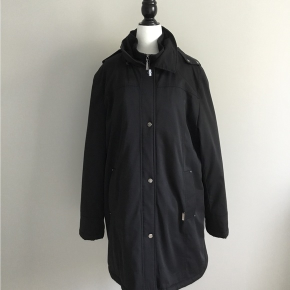 London Fog Jackets & Blazers - London Fog Evelyn 3/4 Length Black Winter Jacket, Size L